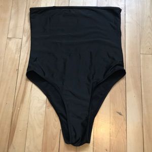 Black Strapless One Piece Swimsuit from Zaful